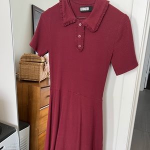 Reformation ribbed fitted dress